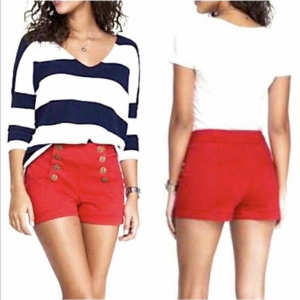 Express Red Sailor Shorts